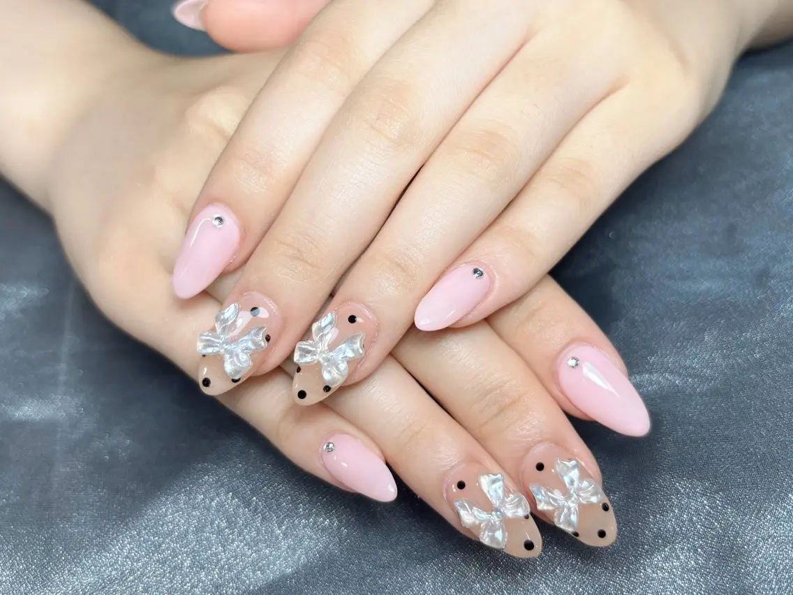 ネイル ハンドネイル H3 Nail Tsuki🦋💙のネイルデザイン