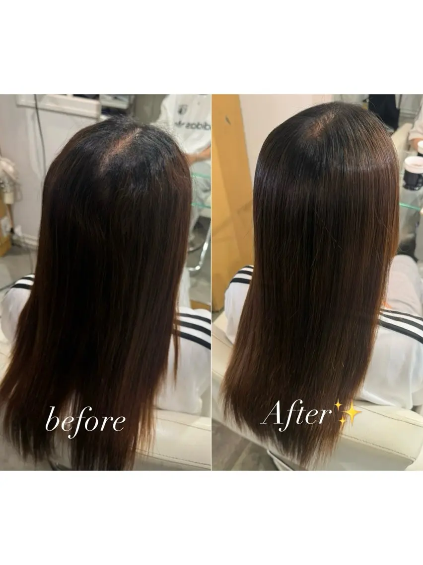 セミロング 髪質改善 縮毛矯正 縮毛矯正 原宿♡縮毛矯正♡透明 感カラー【MAYU】のヘアスタイル