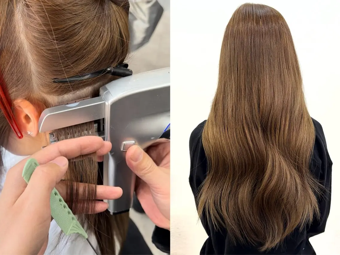 ロング エクステ エクステ＆カラー専門 羽エクステ　新大久保のヘアスタイル