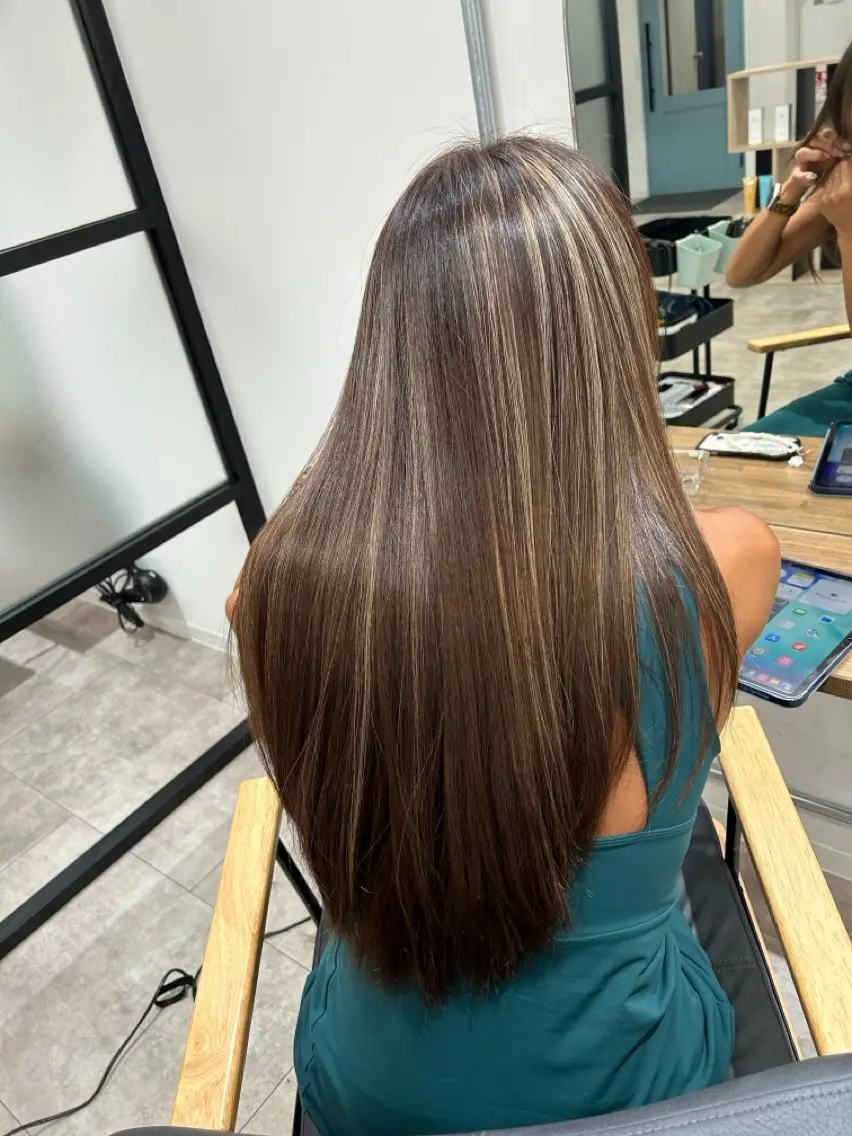 ロング カラー カット ヘアカラー トリートメント 白髪ぼかし特化美容師 古賀雄歩のヘアスタイル