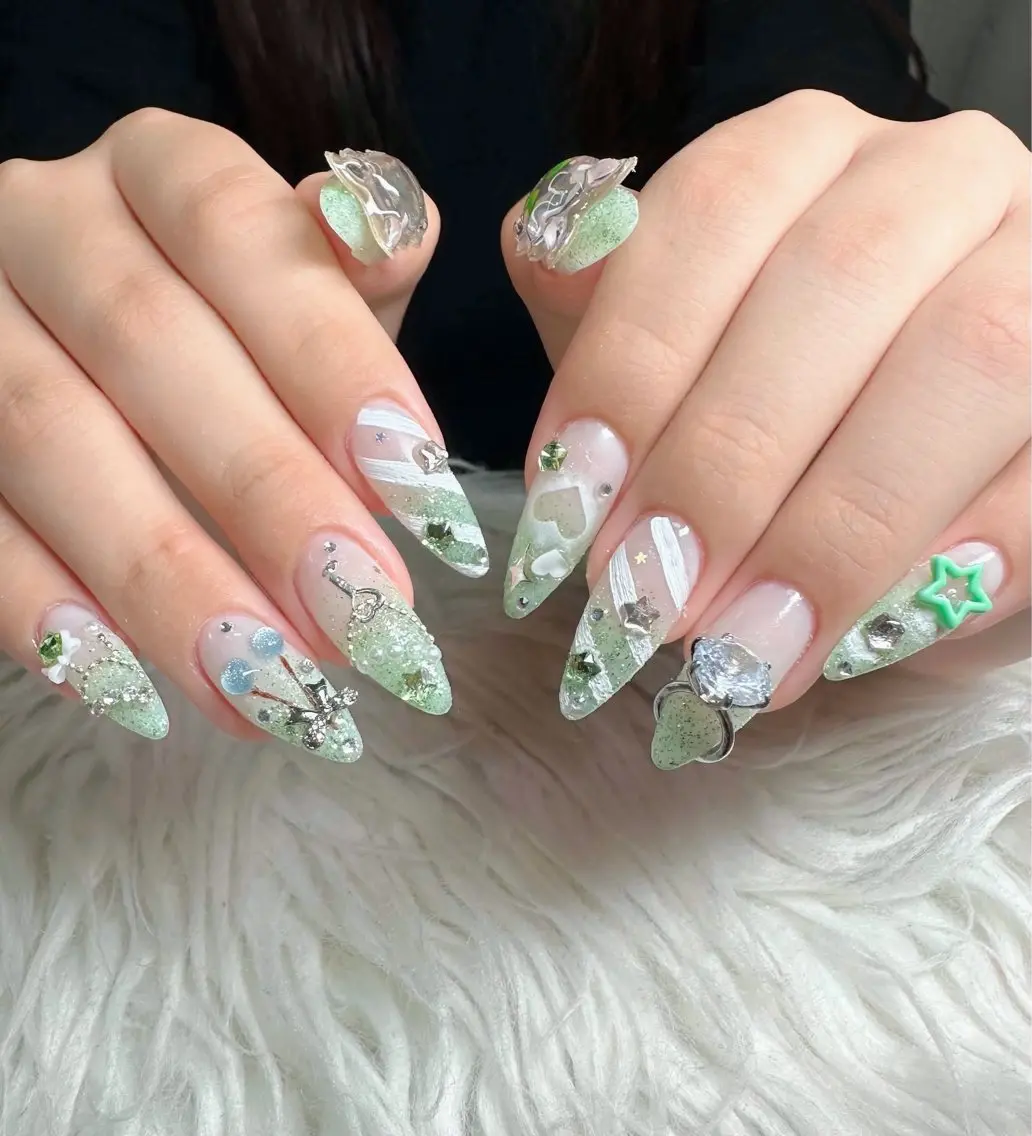 ネイル フットネイル フレンチネイル グラデーション 韓国ネイル ロングネイル ハンドネイル Hani Nail Salonのネイルデザイン
