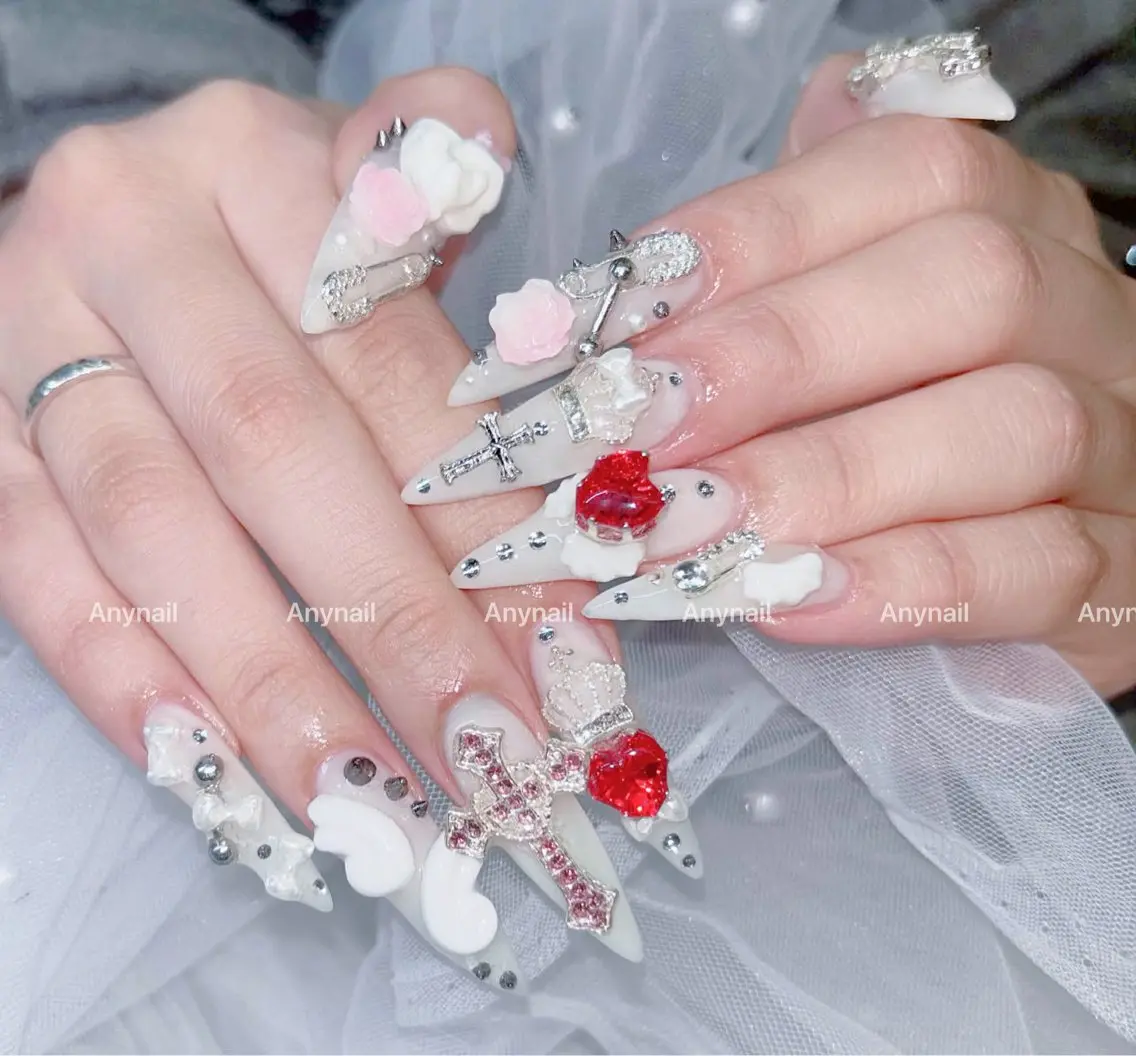ネイル チークネイル 長さ出し フレンチネイル ジェルネイル 韓国ネイル ハンドネイル Any nail新大久保店のネイルデザイン