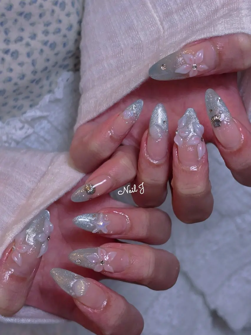 ネイル 韓国ネイル 夏ネイル ハンドネイル Nail Jのネイルデザイン