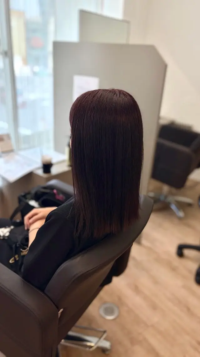セミロング カラー ブラウンカラー ピンクカラー ピンクブラウン カット ヘアカラー The Ect心斎橋 ❤︎marina❤︎のヘアスタイル
