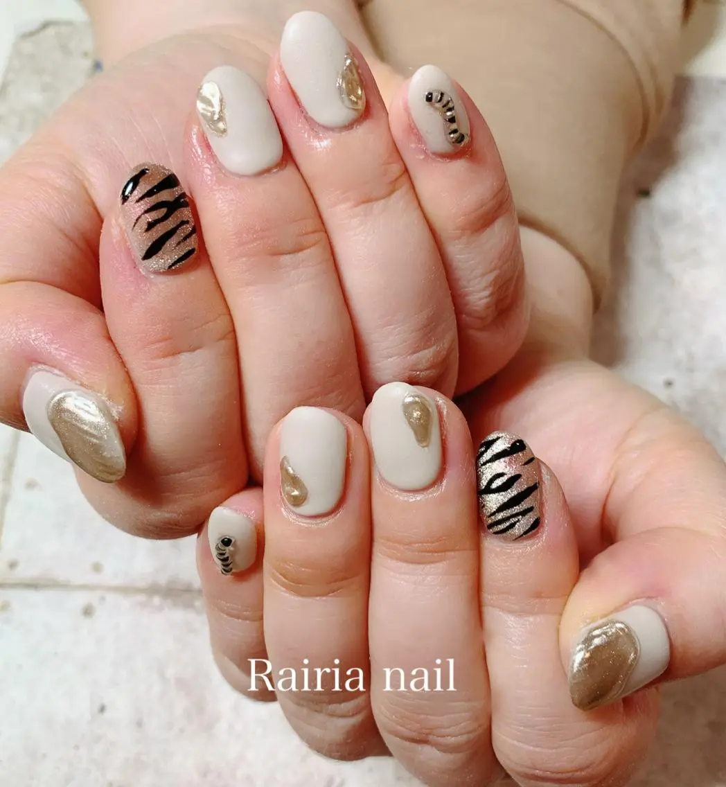 ネイル アートネイル ジェルネイル パラジェル 冬ネイル Rairia nail本八幡店のネイルデザイン