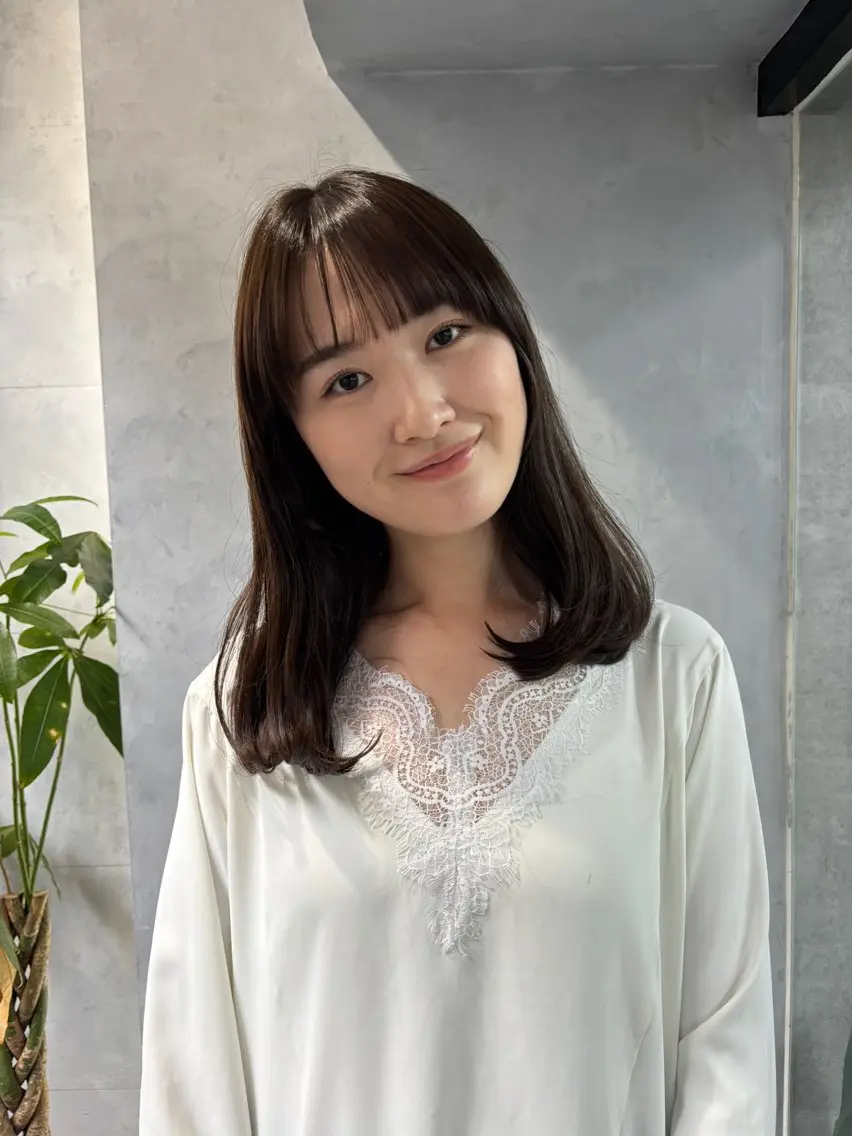 ロング カラー ベージュカラー 髪質改善 ロング トリートメント カット ヘアカラー トリートメント ボブ×レイヤーカット 透明感カラー/Fuuのヘアスタイル