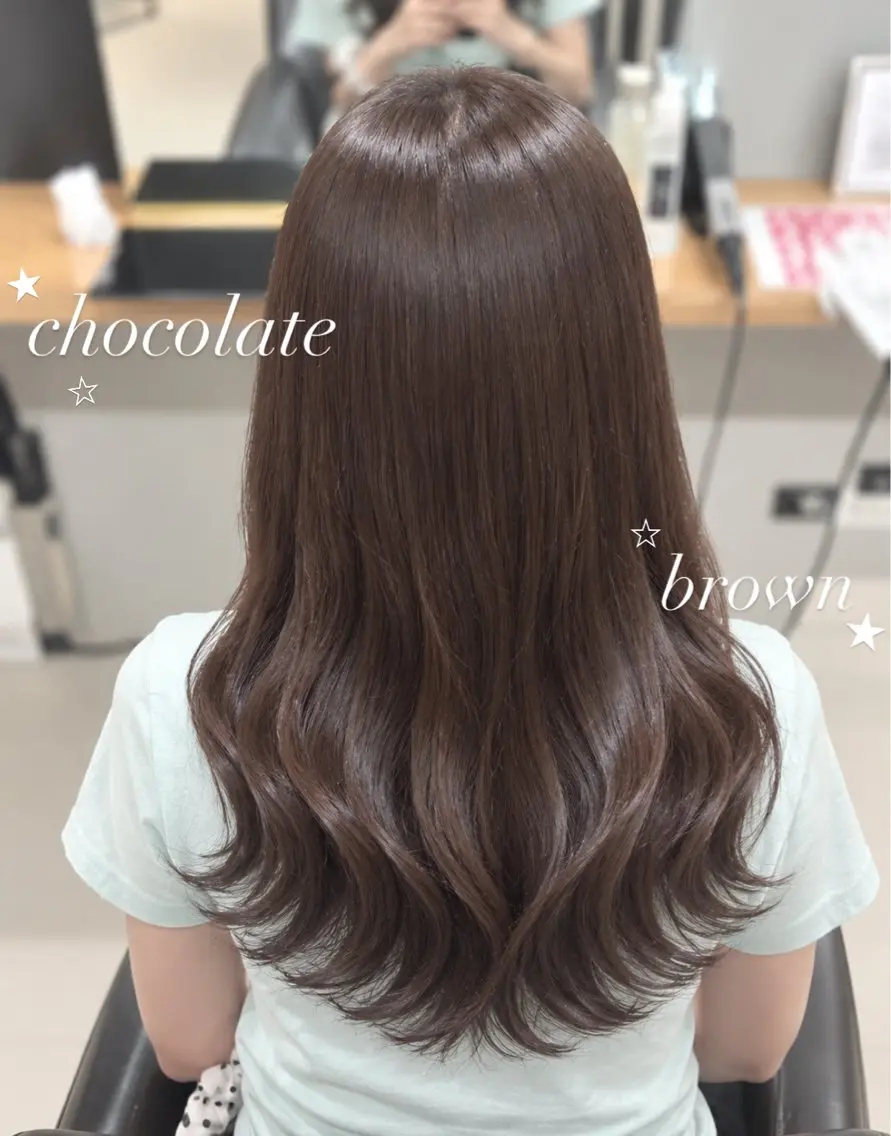 カラー ブラウンカラー 透明感カラー ヘアカラー 透明艶カラー☆ アレンジ🪽yuiのヘアスタイル