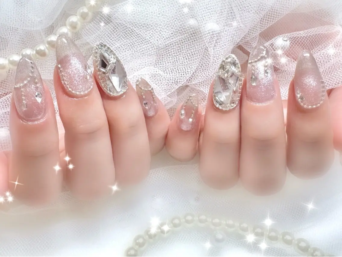 ネイル マグネットネイル ワンホンネイル 𝗝𝗨𝗥𝗜🎀 niconail三鷹のネイルデザイン