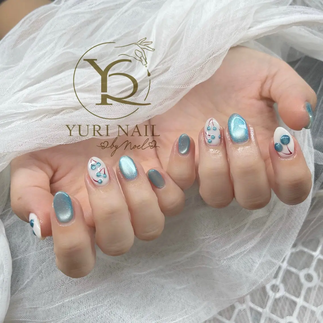ネイル チークネイル フットネイル フレンチネイル グラデーション キラキラネイル ハンドネイル フットネイル ハンドケア YURI Nail Funabashiのネイルデザイン