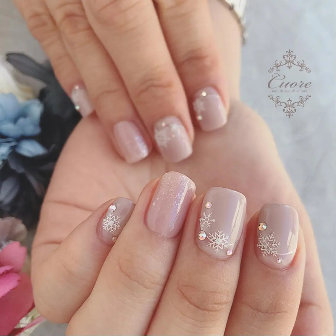 ネイル 冬ネイル Cuore谷岡紗妃/ 宮崎台のネイルデザイン