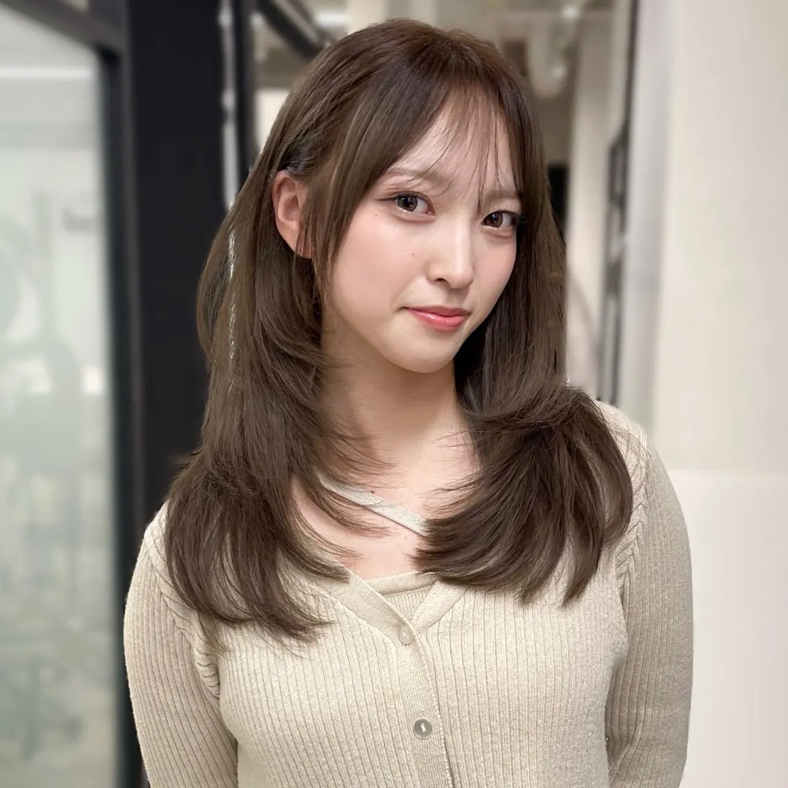 ロング 韓国風ヘア レイヤーカット カット 韓国レイヤーカット 髪質改善▫️水野有真のヘアスタイル
