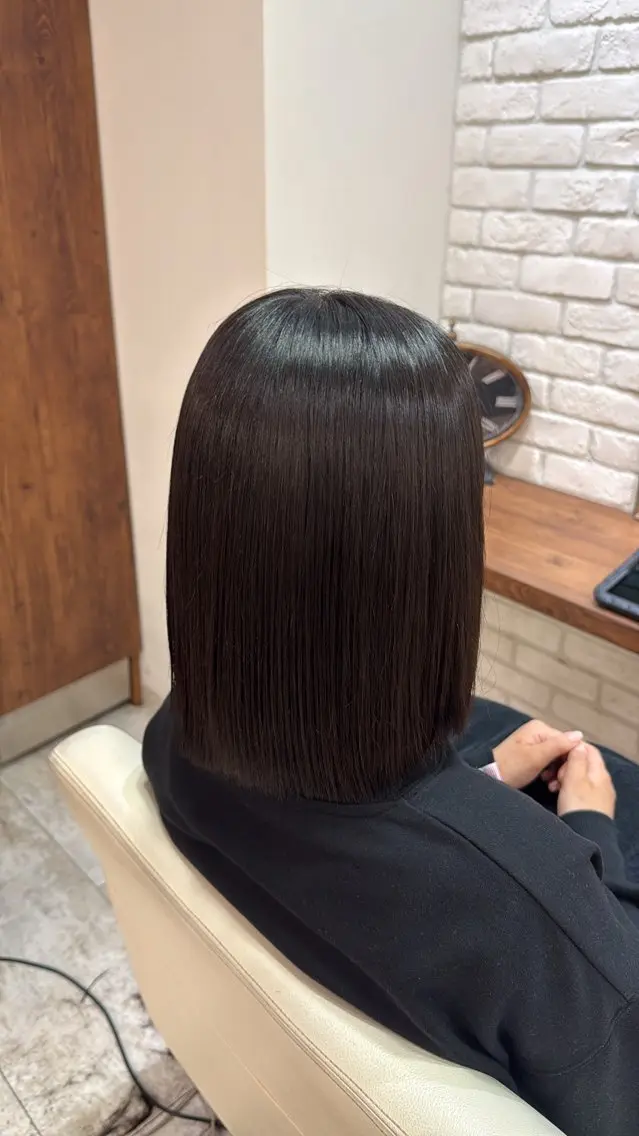 ミディアム 髪質改善 縮毛矯正 トリートメント softカラー🕊️ モデル募集/Rikoのヘアスタイル