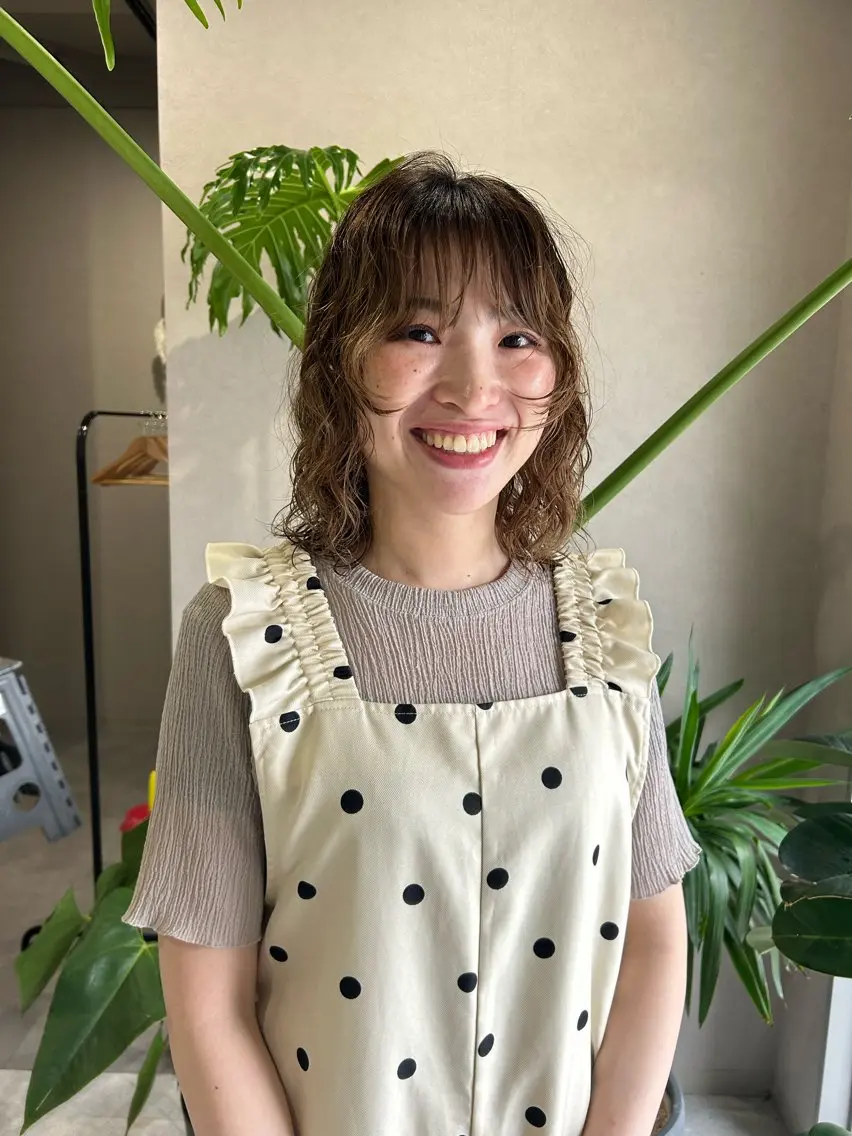 ミディアム パーマ ミディアムパーマ 顔周りカット ITO AYUMIのヘアスタイル