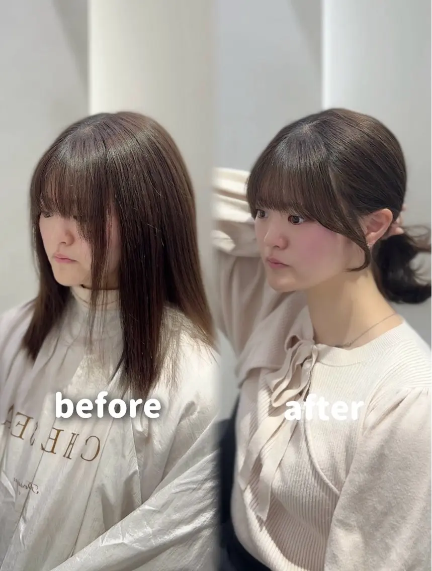 ミディアム YUZU🎀顔まわり ×レイヤーカットのヘアスタイル