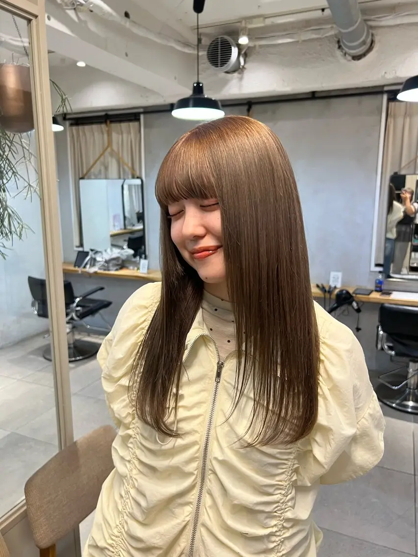 ロング ヘアカラー トリートメント うるぷる髪 🤍 Naanoのヘアスタイル