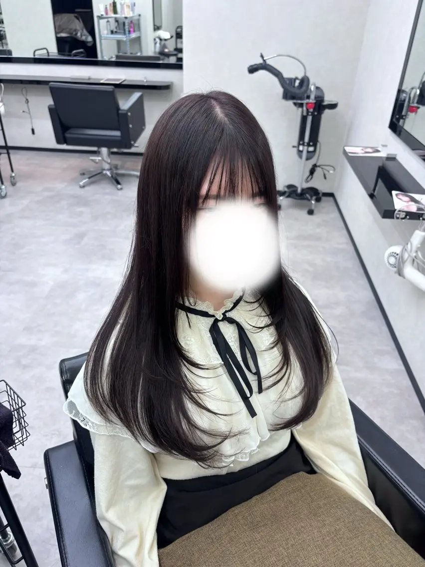 ロング レイヤーカット 福島 あいりのヘアスタイル