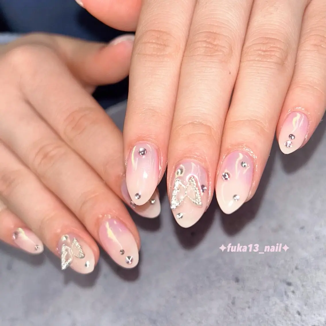 ネイル キラキラネイル 韓国ネイル ミラーネイル ニュアンスネイル ピンク ハンドネイル Nail♡Fuka. /6月予約受付中のネイルデザイン