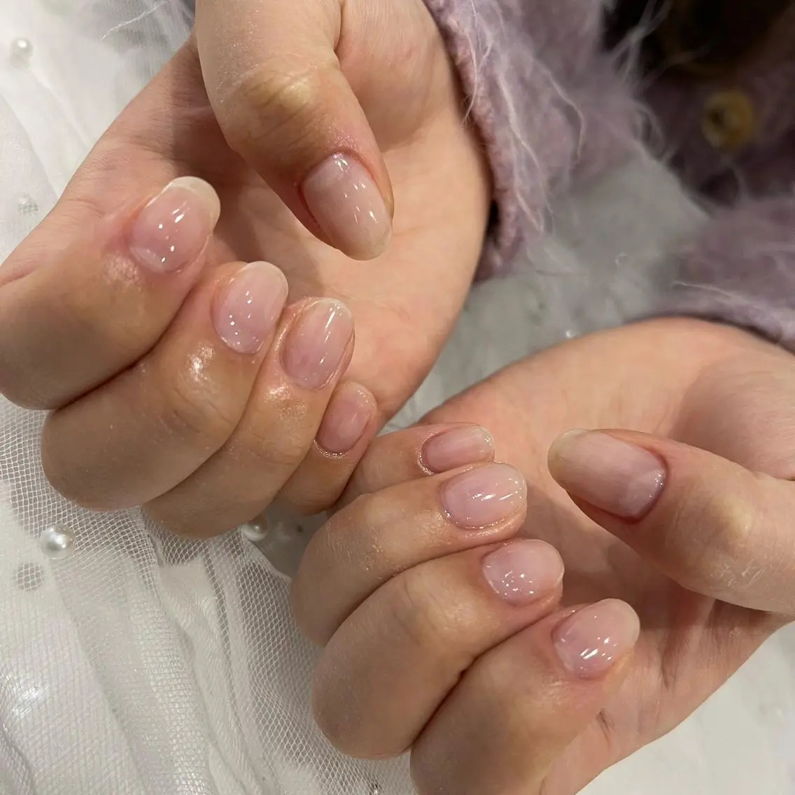 ネイル クリアネイル ワンカラーネイル Wish Nail 恒川のネイルデザイン