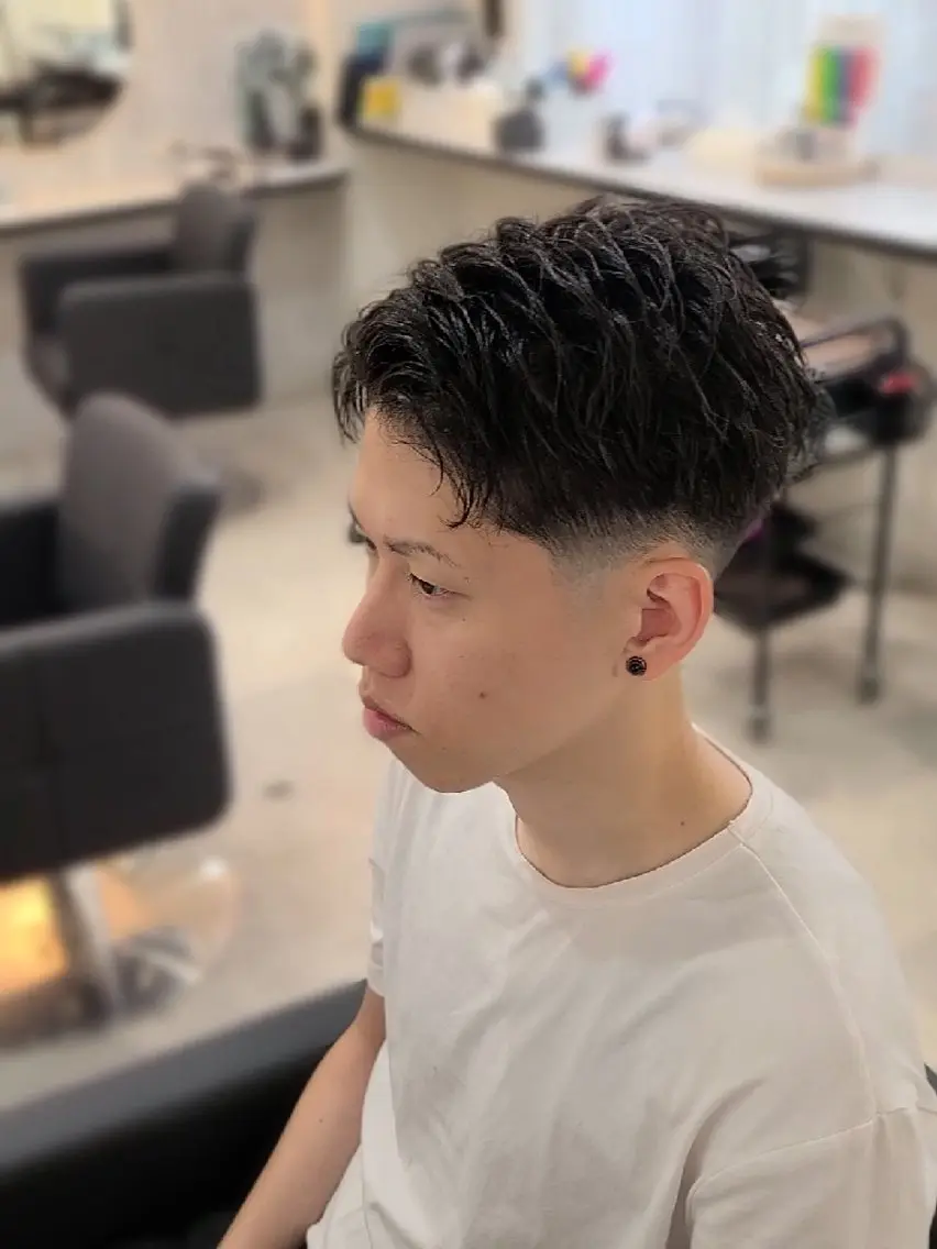 メンズ ショート フェードカット 刈り上げ カット ヘアセット LEN名古屋/パーマ 海外ヘア/メンズ特化のヘアスタイル