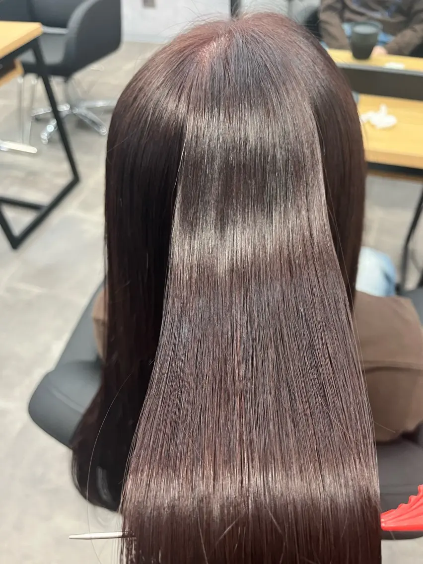 ロング カラー カット ヘアカラー 熊谷 有紗のヘアスタイル