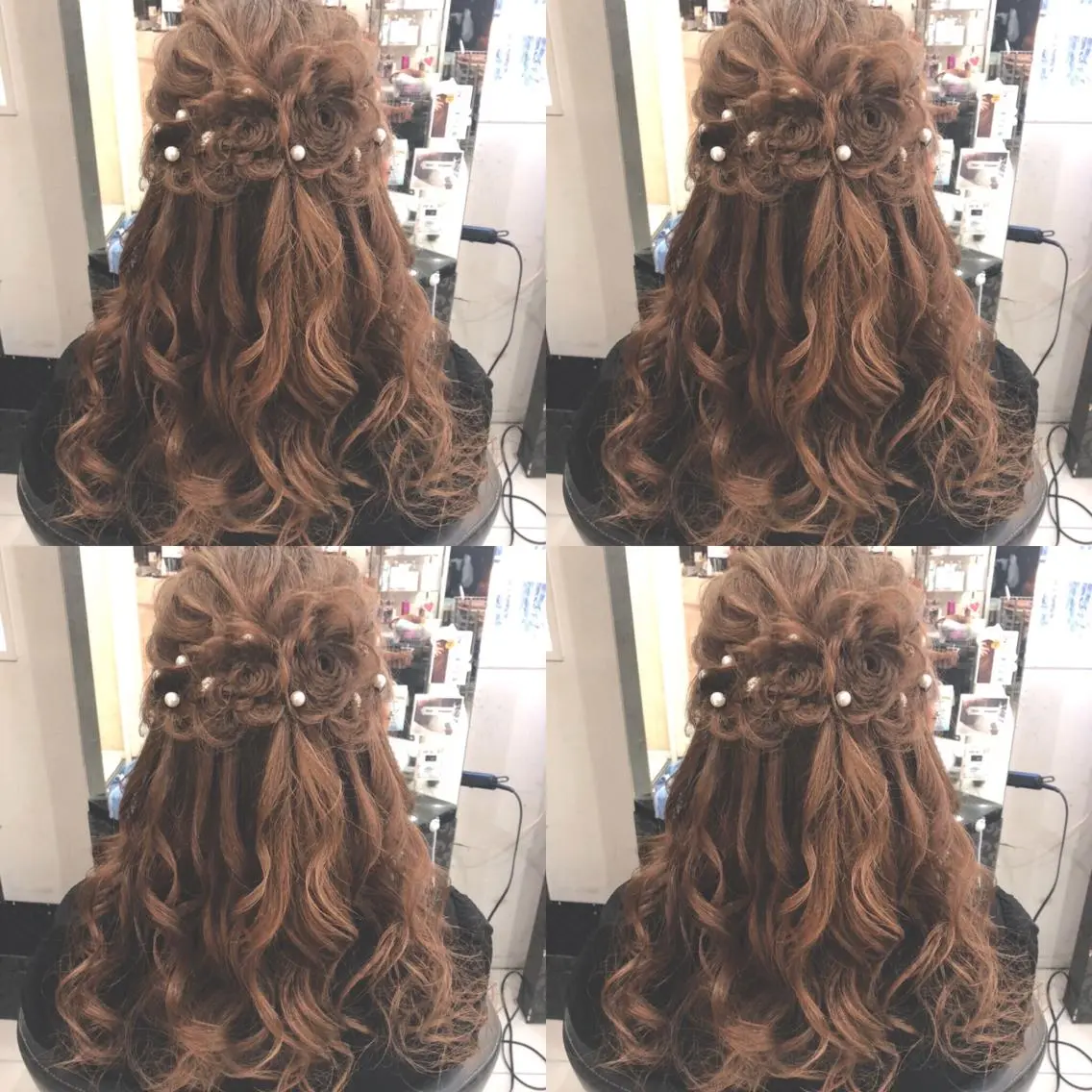 ロング ヘアアレンジ ハーフアップ ヘアセット 🌷MAYU 🌷のヘアスタイル