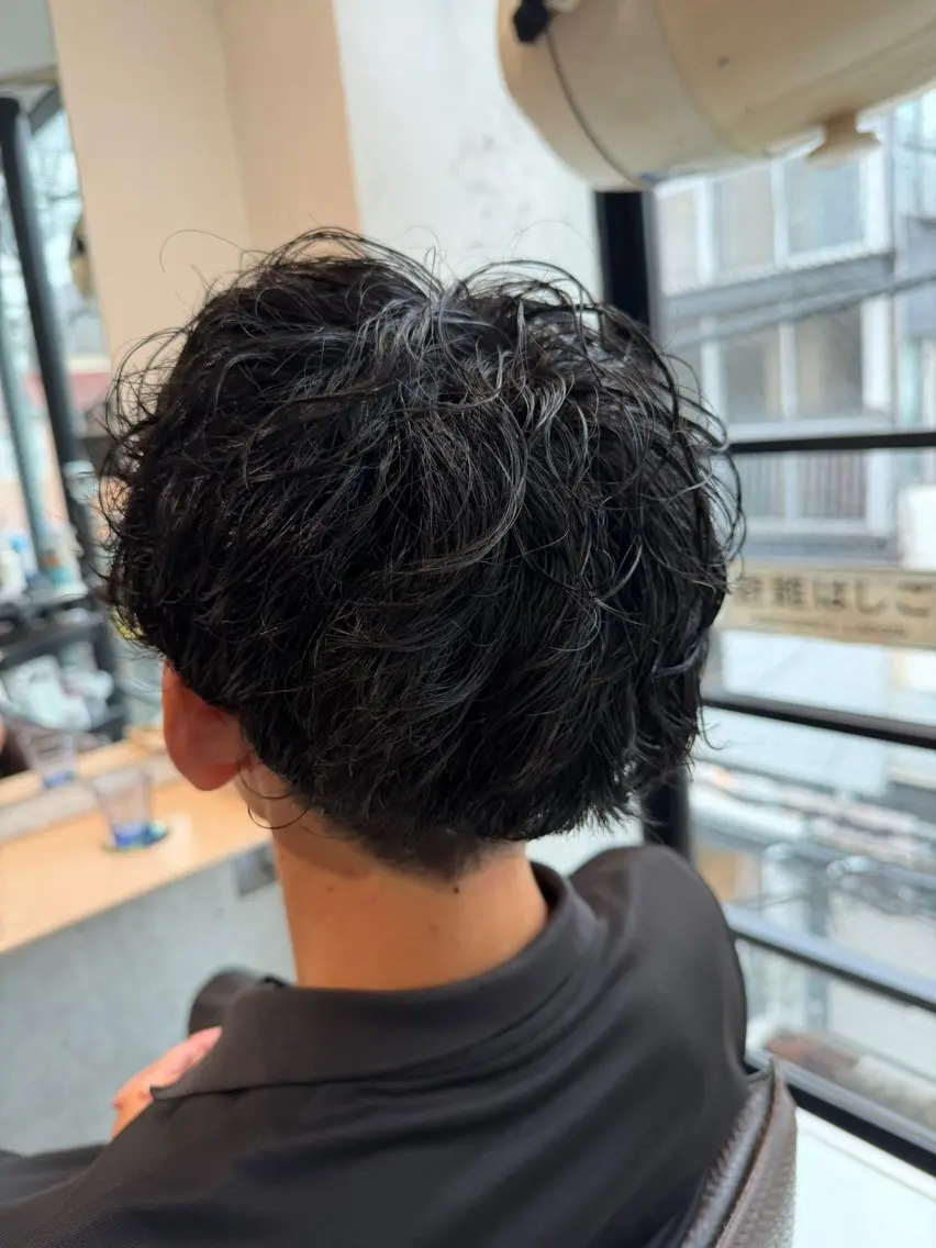 ショート パーマ メンズ メンズパーマ カット パーマ REALCE吉祥寺 大木拓瑞のヘアスタイル