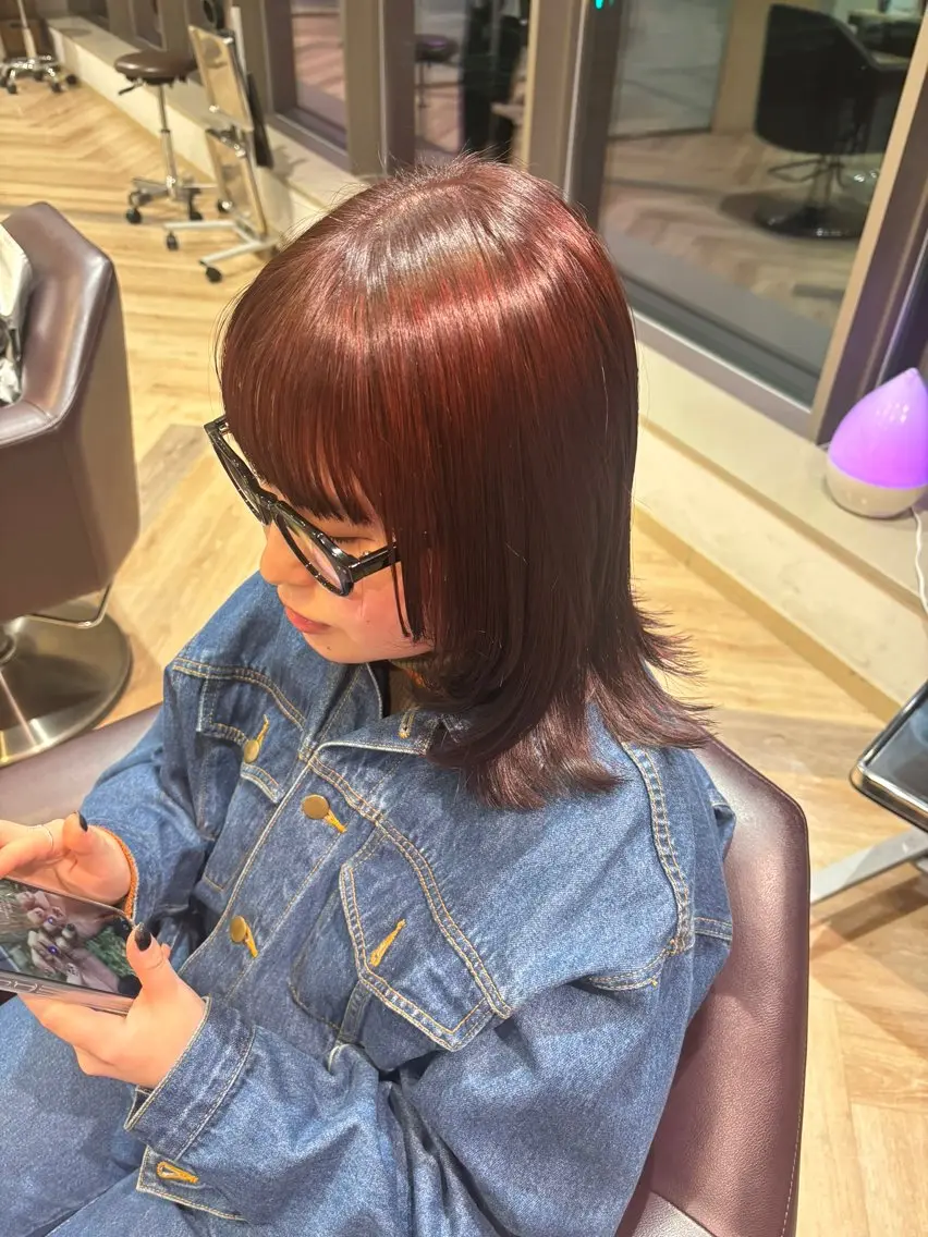 ミディアム 艶カラー💞 amiのヘアスタイル