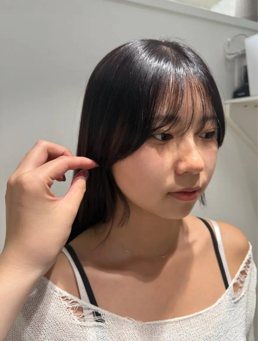 ロング 顔周りカット 縮毛矯正 似合わせスタイル☁️ 堀内志茉🍀のヘアスタイル