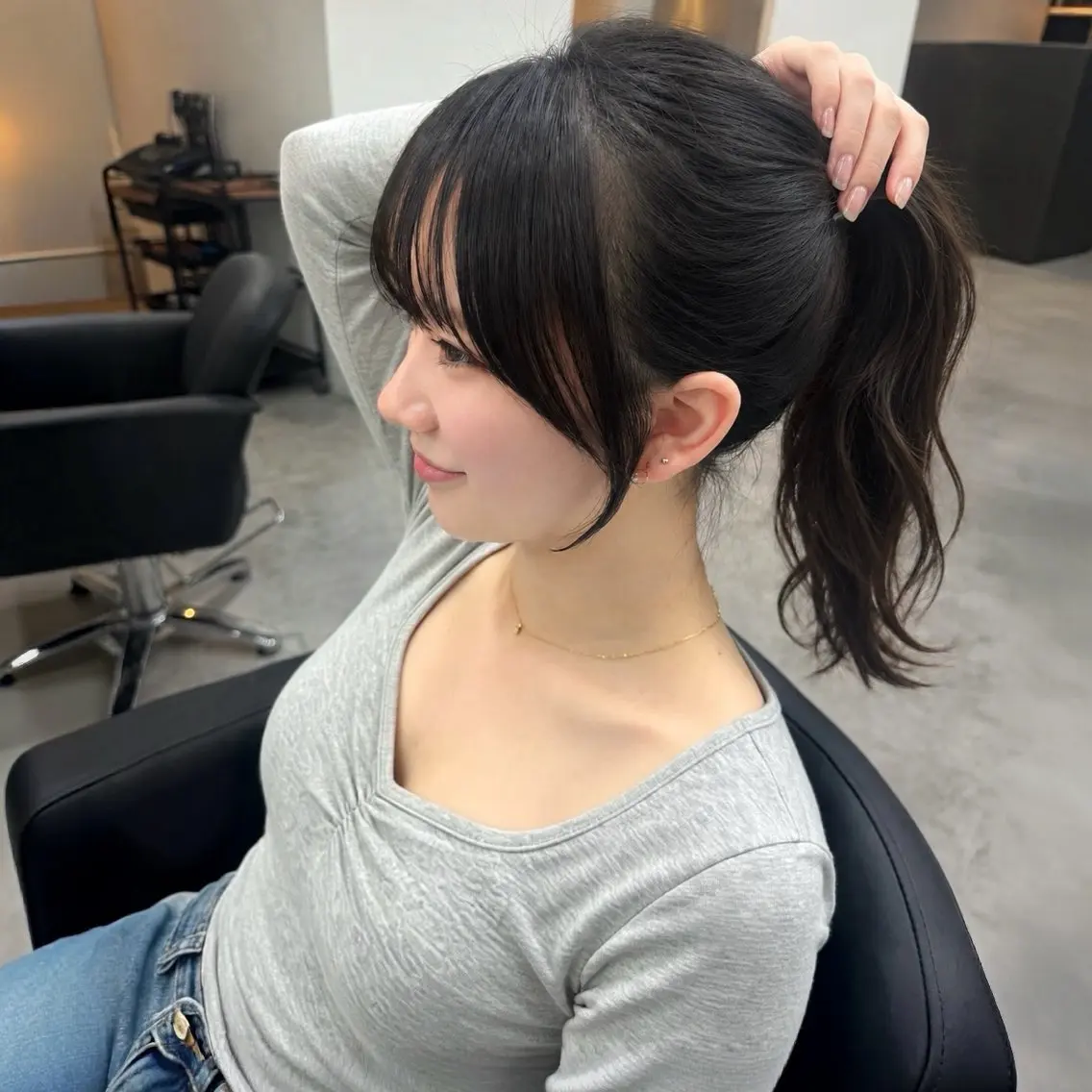 ミディアム カラー カット ヘアカラー トリートメント 🎀レイヤー×透明感 ×髪質改善🎀米田のヘアスタイル