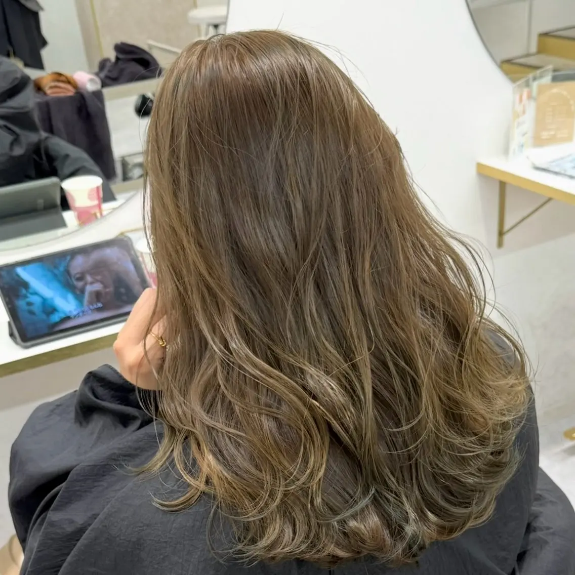ミディアム ヘアカラー トリートメント ブリーチなしダブル カラー/レイヤー太我のヘアスタイル