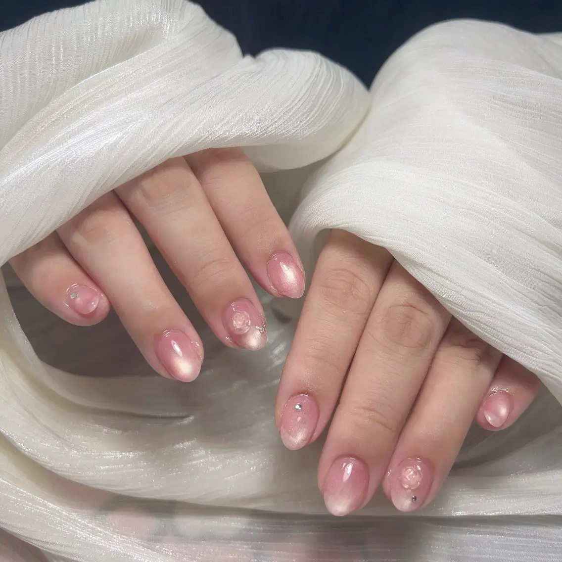パーマ ハンドネイル 🎀Pink ピンク🎀のネイルデザイン