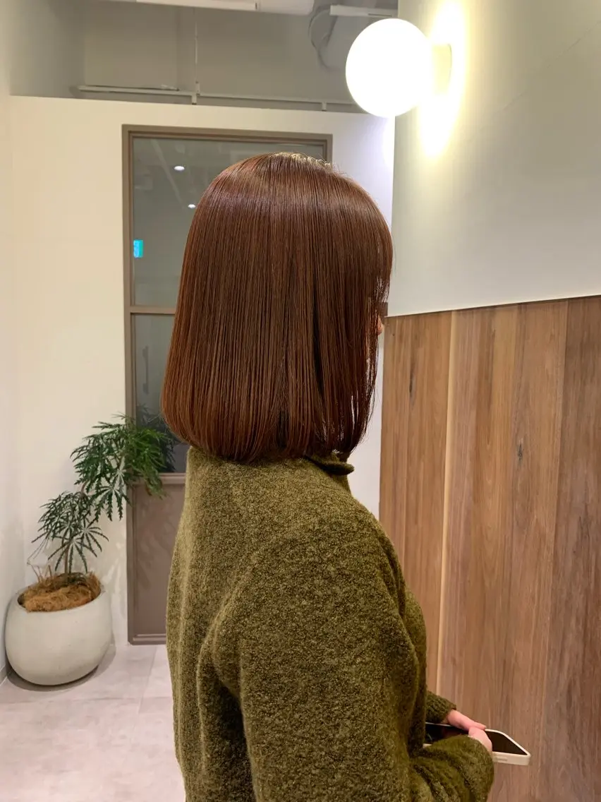 ミディアム カラー ブラウンカラー ピンクカラー ヘアカラー 🫧 みゆ🫧のヘアスタイル