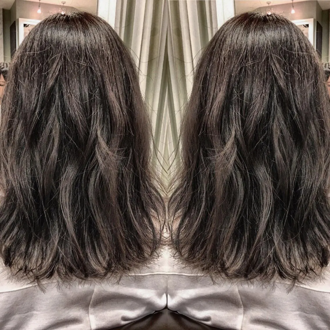 セミロング box  mico. mutsumiのヘアスタイル