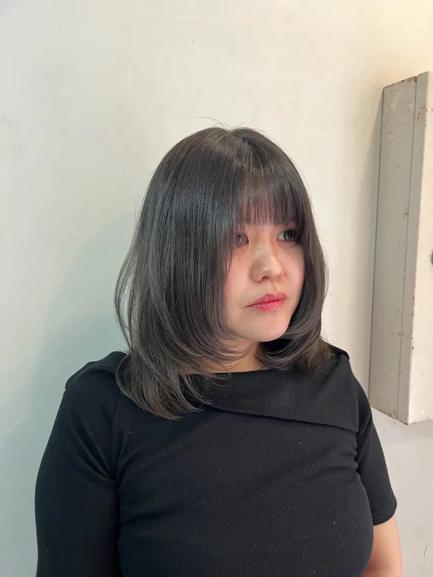 ミディアム ミディアムレイヤー レイヤーカット 横浜/カットモデル/ ボブ/佐藤桃香 🦥のヘアスタイル