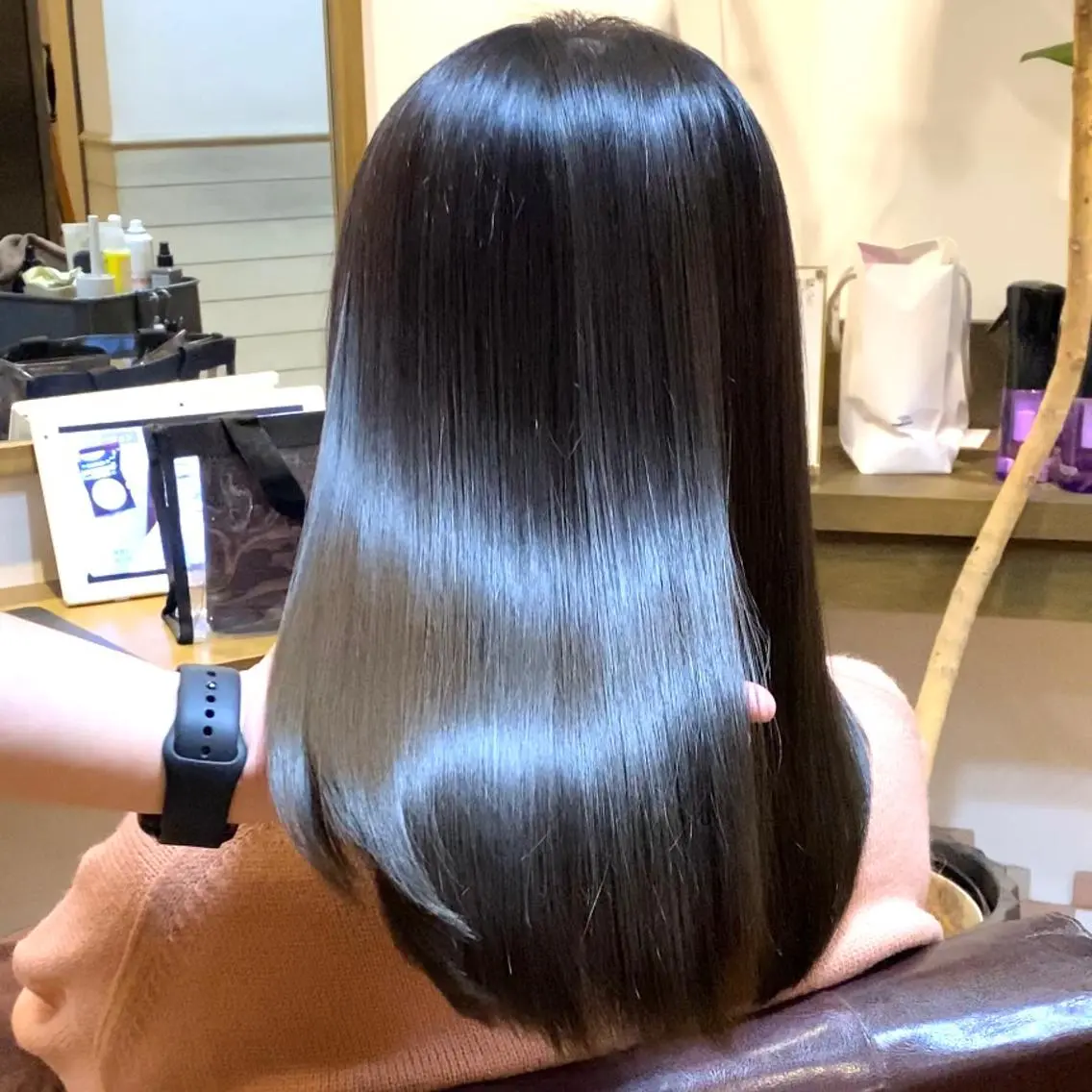 ☘️最高級髪質改善☘️ 透明感ケアカラー+髪質改善酸熱トリートメント(高濃度炭酸ケア+アルカリ除去付)の写真