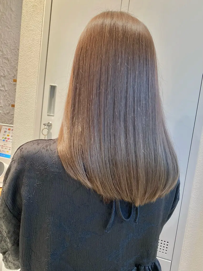 ミディアム カラー 透明感カラー 髪質改善 LOVESTOIKE 堂本のヘアスタイル