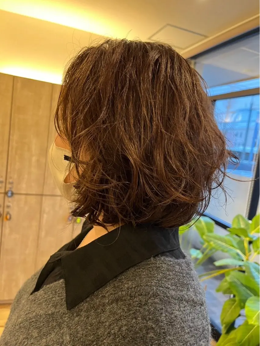 ミディアム ミディアムパーマ トリートメント RAPTURE 宝地店のヘアスタイル