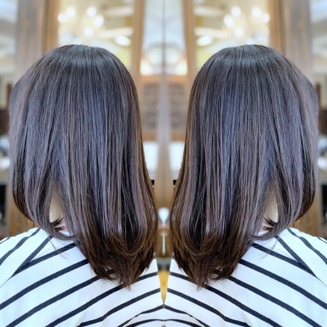 ミディアム 竹内 結希のヘアスタイル