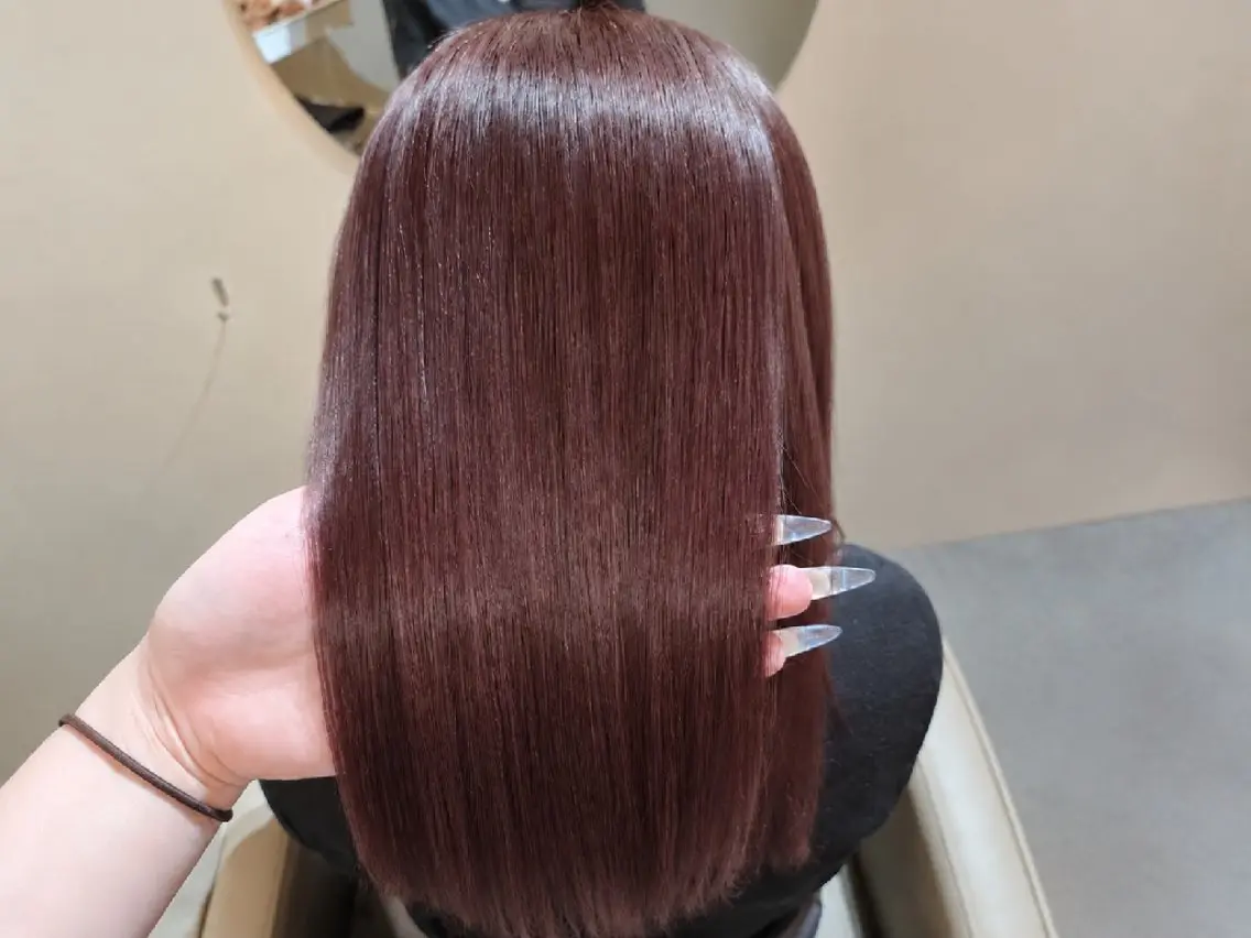 【💆🏻‍♀️ご新規様×ミニモ限定🫧‪】 カット×髪質改善ケアカラー×髪質改善トリ ートメントの写真