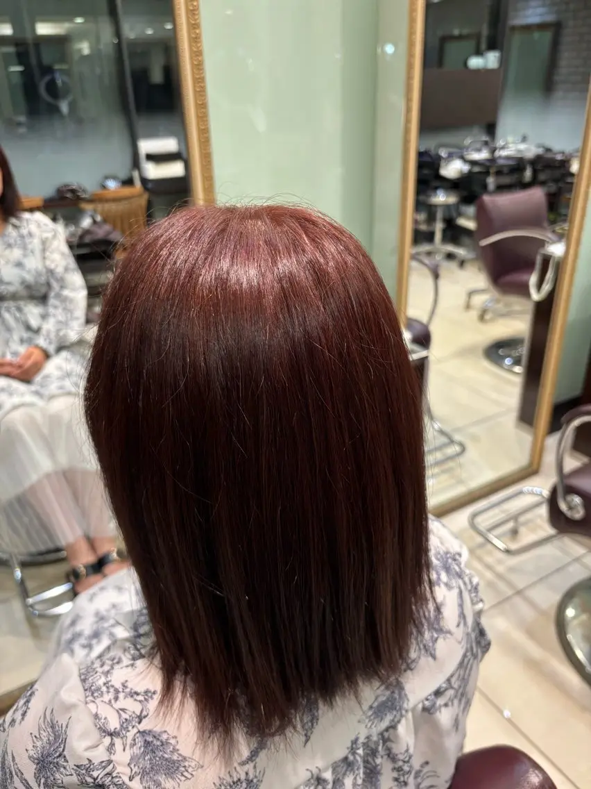 カラー 暖色カラー🍎 家本 夏鈴のヘアスタイル