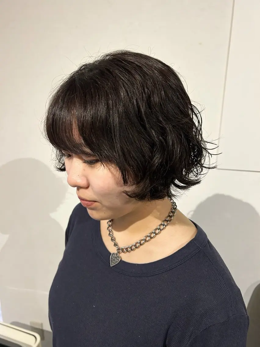 ショート パーマ ボブ パーマ hinano ヒナノのヘアスタイル