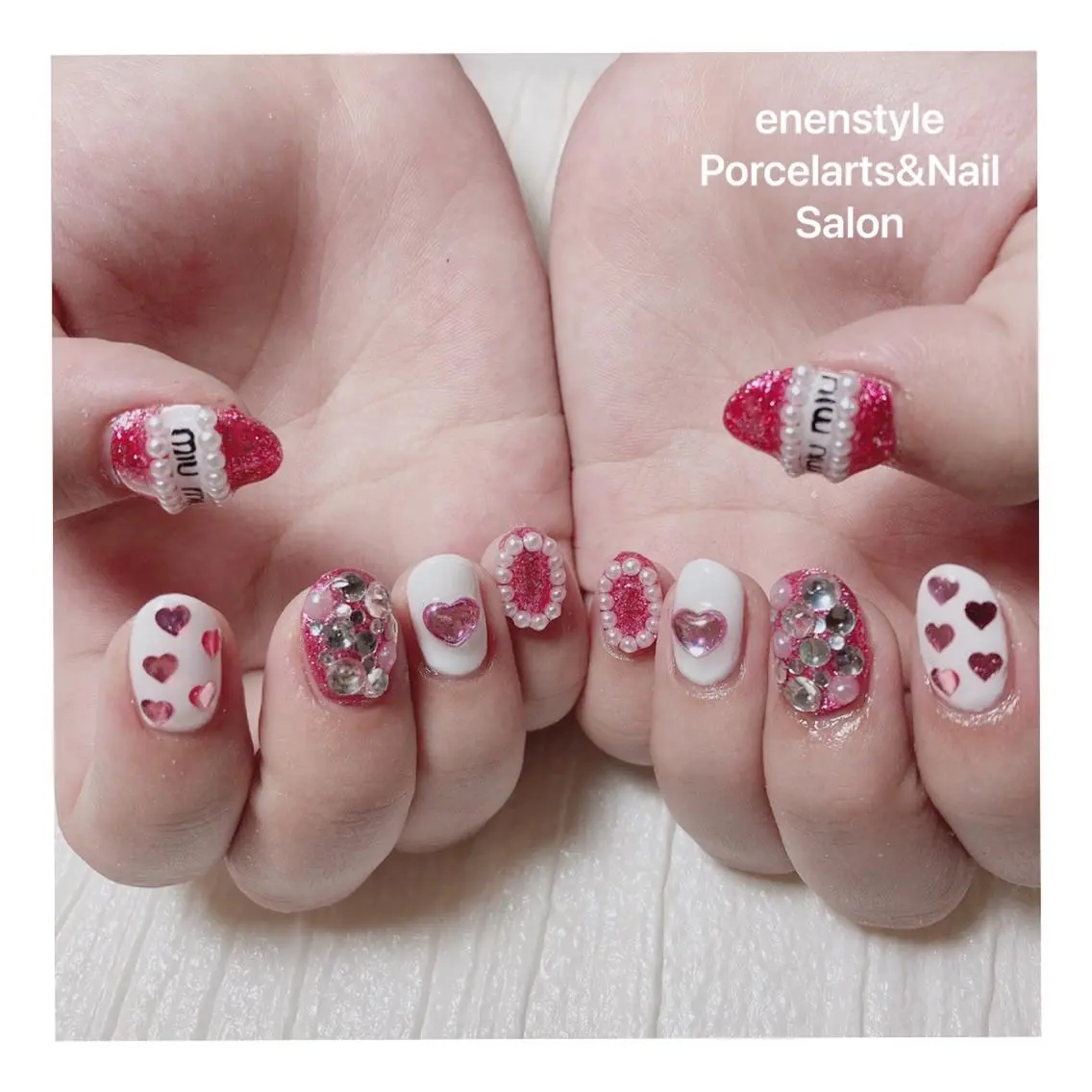 ミディアム ネイル 🐾enen style 🐾のネイルデザイン