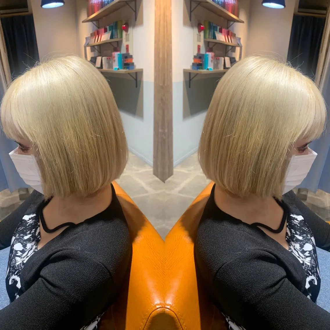 ショート カラー ブロンド ホワイトブロンド 韓国🇰🇷 ✂︎hair 内田愛のヘアスタイル