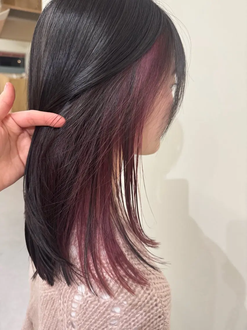 簡単イメチェン🎀インナー･イヤリングカラー⟡.·*.の写真