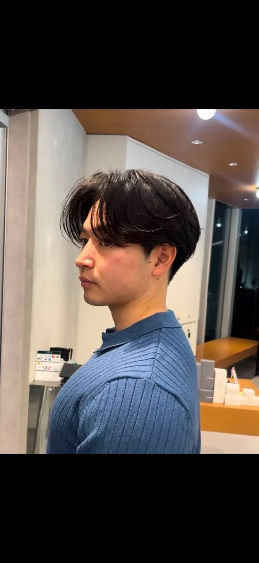 ショート パーマ メンズ センターパート メンズパーマ ニュアンスパーマ パーマ 透明感カラー 💋🩷りなのヘアスタイル