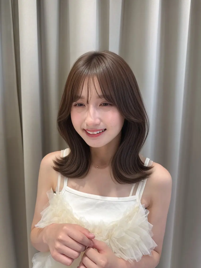 ミディアム Agnos 青山/ saya🌼のヘアスタイル
