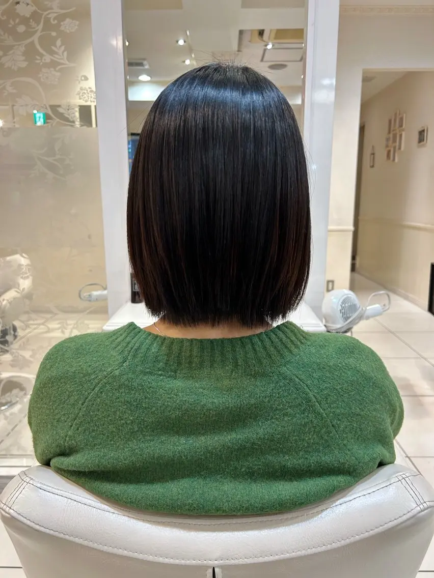 ショート ボブ 縮毛矯正 カット 縮毛矯正 トリートメント 高橋 佑のヘアスタイル