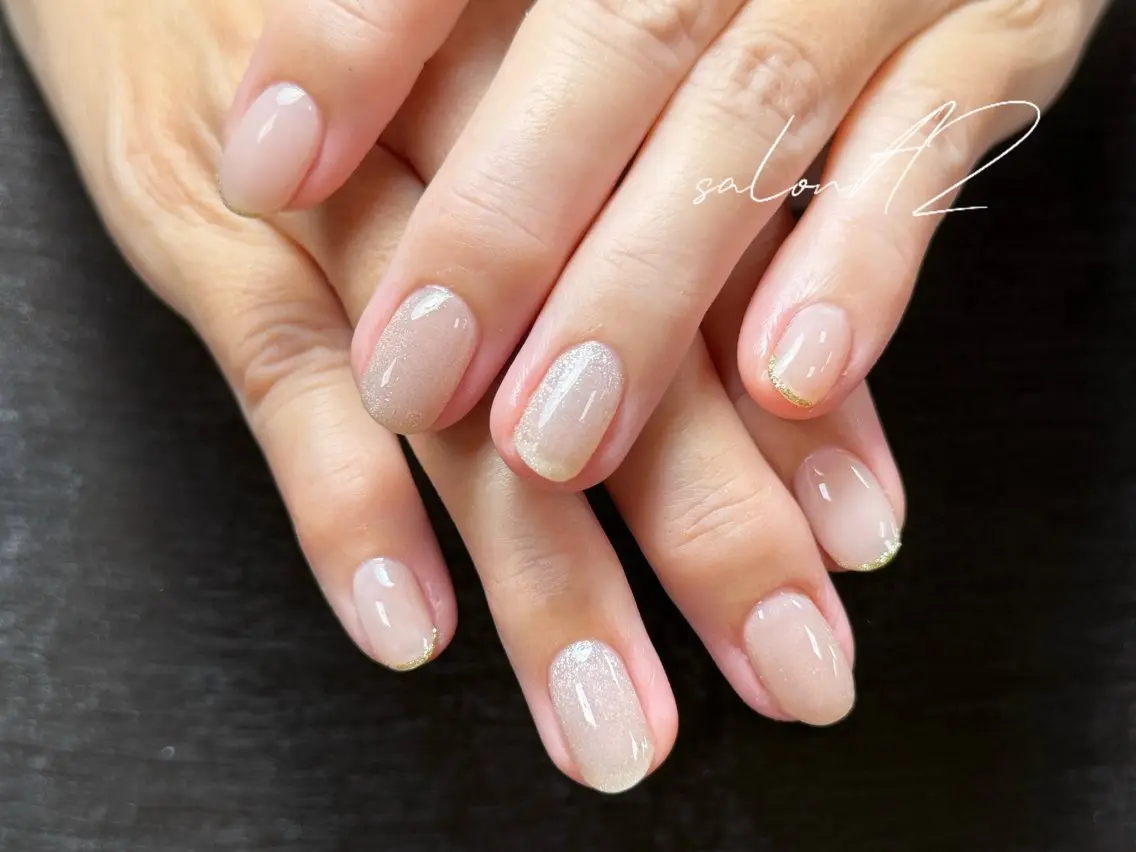 ネイル アートネイル 長さ出し フットネイル フレンチネイル ジェルネイル salon AZのネイルデザイン
