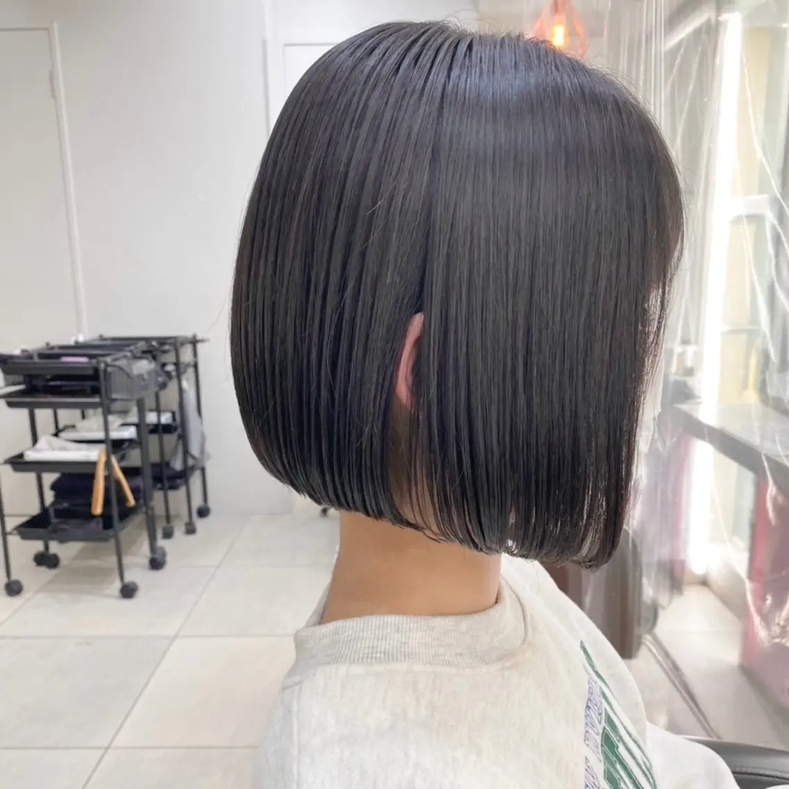 ショート ボブ 似合わせカット カット トリートメント ボブ×艶髪| 艶カラー🩶石橋怜大のヘアスタイル