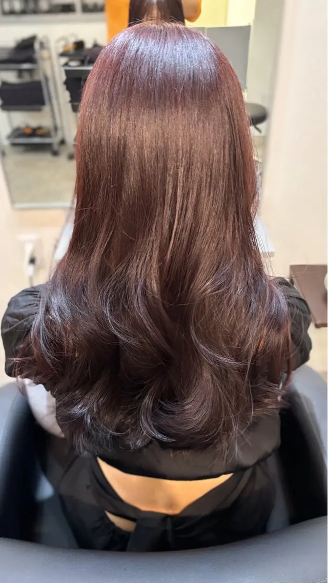 ロング カット ヘアカラー 髪質改善 安田萌吾のヘアスタイル
